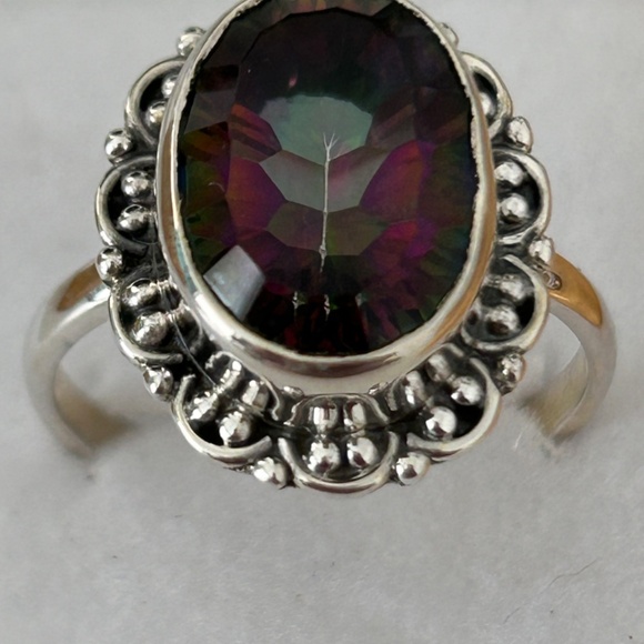 Rainbow Mystic Topaz Sterling Silver Ring Size 9 New In Box! - Picture 14 of 14